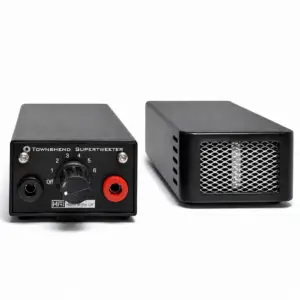 Townshend Maximum Supertweeter pair showing ribbon grille and six-position sensitivity control